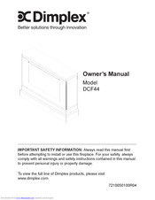 Dimplex DCF44 Owner's Manual
