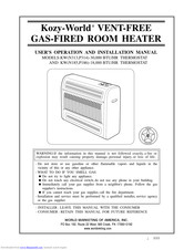 Kozy-World P314 User's Operation And Installation Manual