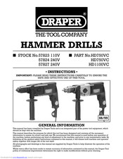 Draper HD750VC Instructions Manual