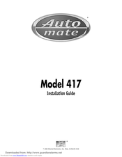 Auto Mate 417 Installation Manual