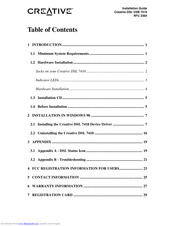Creative DSL 7410 Installation Manual
