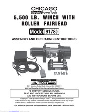 Chicago Electric 91780 Assembly And Operating Instructions Manual