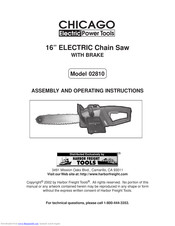 Chicago Electric 2810 Assembly And Operating Instructions Manual