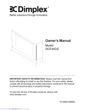 Dimplex DCF44GS Owner's Manual