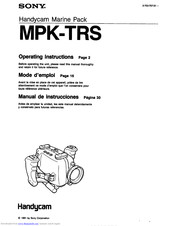 Sony MPK-TRS Operating Instructions Manual