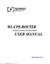 Teletronics International WL-CPE-ROUTER User Manual