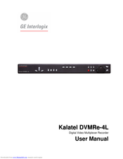 Ge Kalatel DVMRe-4L User Manual