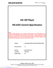 Marantz RS-232C Specification