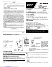 Sylvania TVK139K Owner's Manual