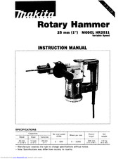 Makita HR2511 Instruction Manual