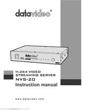 Datavideo NVS-20 Instruction Manual