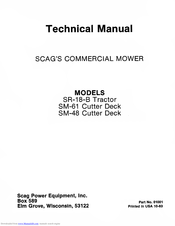Scag Power Equipment SR-18-B Technical Manual