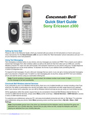 Sony Ericsson Cincinnati Bell z300 Quick Start Manual