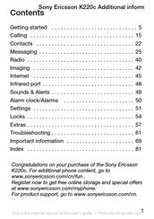 Sony Ericsson K220c User Manual