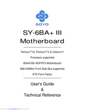 SOYO SY-6BA+ III User's Manual & Technical Reference