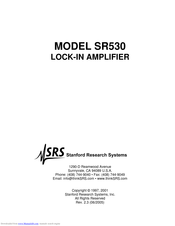 SRS Labs SR530 Operation And Programming Manual