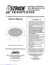 Stamina inStride 35-1630 Owner's Manual