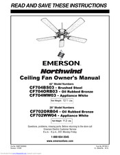 Emerson Northwind CF704ORB03 Owner's Manual