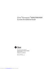 Sun Microsystems Ultra Enterprise 6000 Systems System Installation Manual