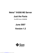 Sun Microsystems Netra X4200 M2 Manual