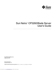 Sun Microsystems Sun Netra CP3260 User Manual