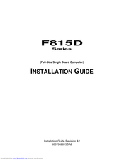 Sun Microsystems F815D Series Installation Manual