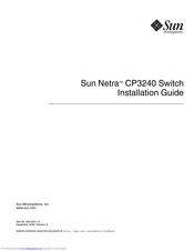 Sun Microsystems Sun Netra CP3240 Installation Manual