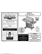 Sunbeam GrillMaster ST6501EPB Quick Manual