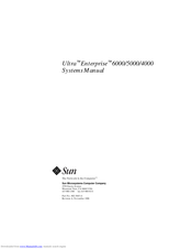 Sun Microsystems Ultra Enterprise 6000 Systems System Manual