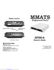 MMATS Professional Audio D700.4 Owner's Manual