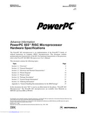 IBM MPC603EC User Manual