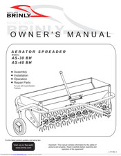 Brinly-Hardy AS-30 BH Owner's Manual