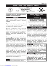 Bradford White CHP-I&S-01 Installation And Service Manual