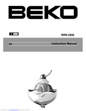 Beko RCH 3750 Instruction Manual