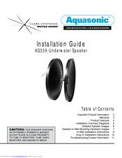 AQUASONIC AQ339 Installation Manual