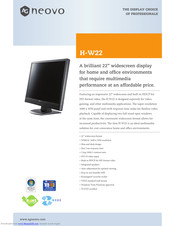 AG Neovo H-W22 Specification