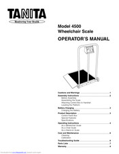 Tanita 4500 Operator's Manual