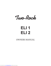 Two-rock ELI 1 Owner's Manual