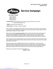 Ariens 920403 - Sno-Tek 28E Service Campaign