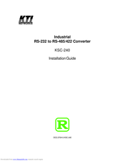 KTI Networks KSC-240 Installation Manual