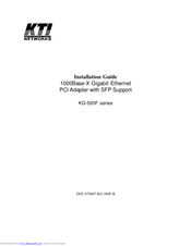 KTI Networks KG-500F series Installation Manual