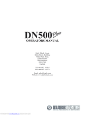 Klark Teknik DN500 Plus Operator's Manual
