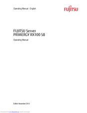 Fujitsu PRIMERGY RX100 S8 Operating Manual