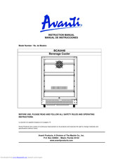 Avanti BCA5448 Instruction Manual