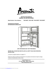 Avanti RA3106WT Instruction Manual