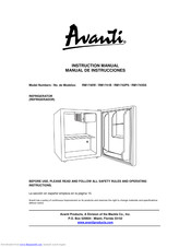 Avanti RM1742PS Instruction Manual