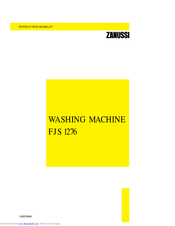 Zanussi FJS 1276 Instruction Booklet