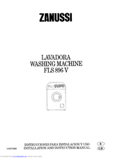 Zanussi FLS 896 V Installation And Instruction Manual