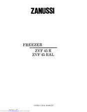 Zanussi ZVF 45 RAL Instruction Booklet