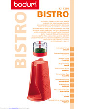 Bodum Bistro K11204 Instructions For Use Manual